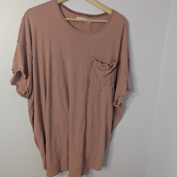 Free People We the Free‎ Knot-Back Tee Women's Medium Rose Clay - Picture 2 of 3
